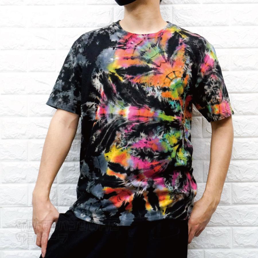 PLATS PLEASE 半袖タイダイ風トップス エスニック タイダイ柄 Tシャツ 半袖 トップス メンズ レディース ユニ