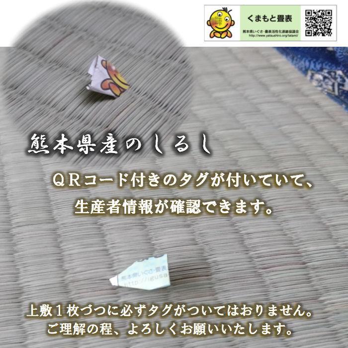 純国産い草上敷 引目織 天龍縁 団地間6畳 255x340cm ござ6畳 防炎
