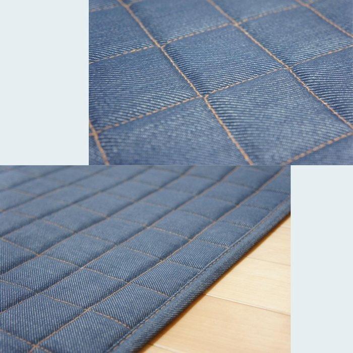 ラグ カーペット デニムラグ 185x240cm 3畳用 インディゴ ブルー色