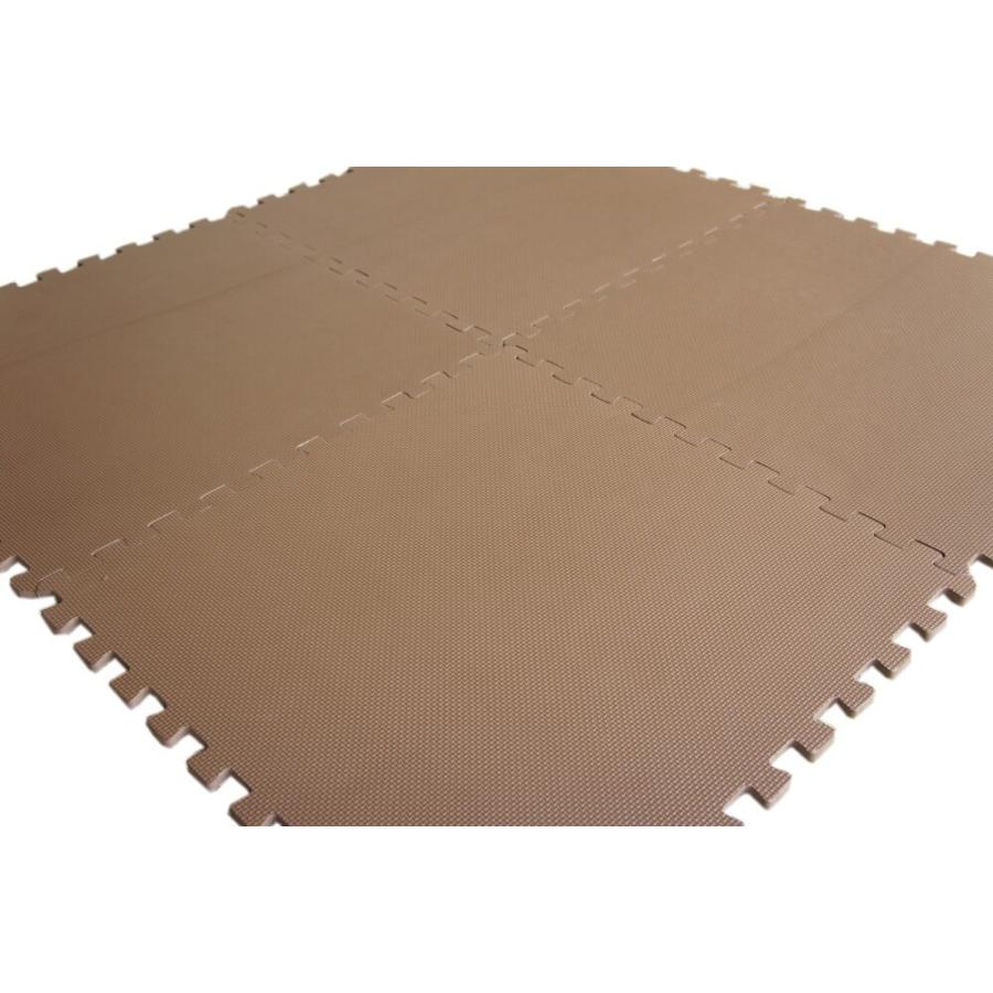 ジョイントマット ブラウン色 4枚(約60x60cm/枚)x9セット 8畳用(36枚