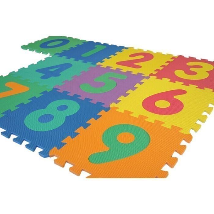 9セット：子供用ジョイントパズルマット「数字」【1セット：10枚入