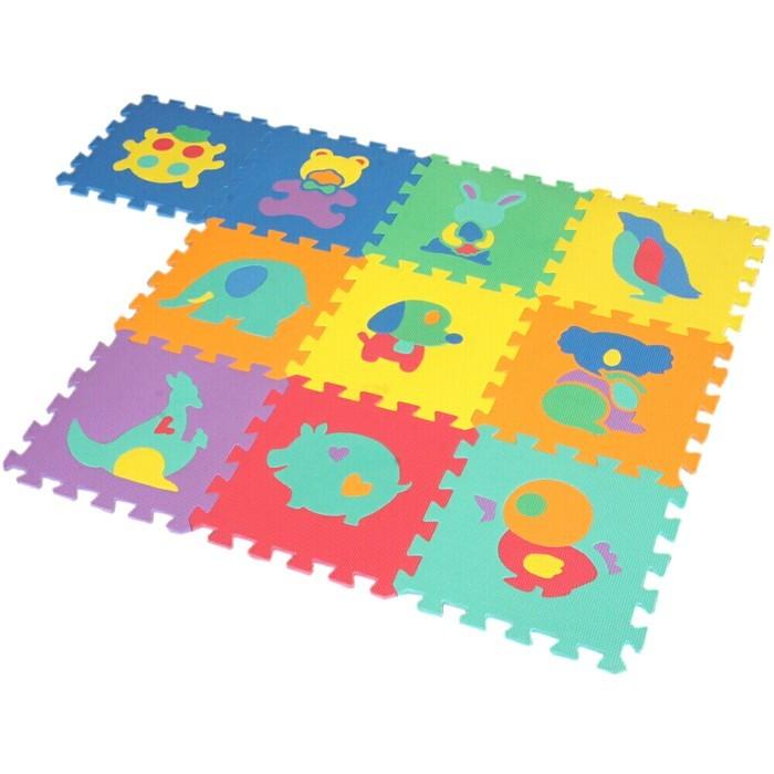 3月20日まで。動物パズルマット 子供用ジョイントパズルマット「動物」 1セット単品【1セット：10