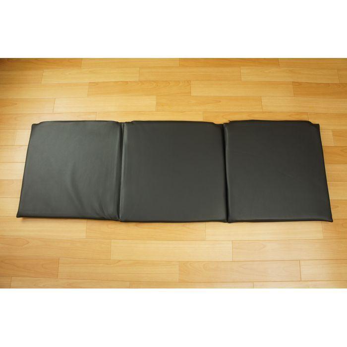 国産ロングシートクッション コラム40cmx124cmx2.5cm ブラック色