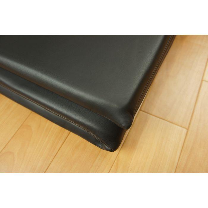 ゆ【国産新品】菊王ブラック座布団(シートクッション) 国産ロングシートクッション コラム40cmx124cmx2.5cm ブラック色