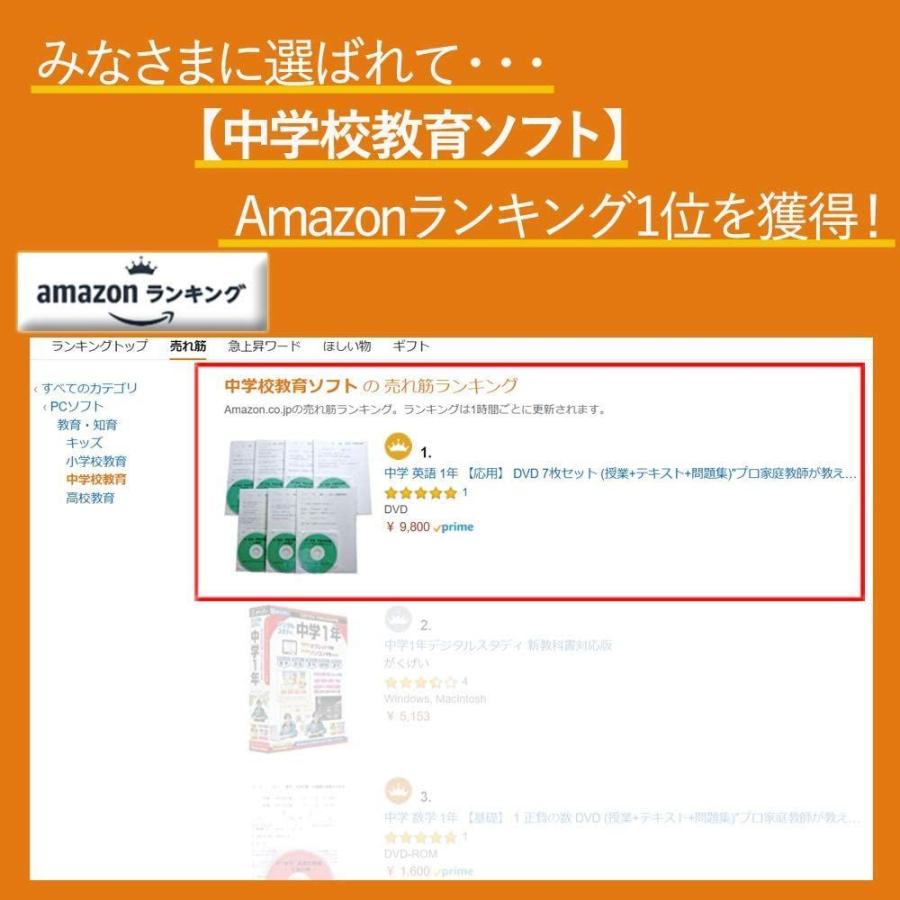 5年保証 中学 試験対策 復習 予習 中学受験 中学生用学習dvd 授業 テキスト 問題集 プロ家庭教師が教える 7枚セット Dvd 1年 応用 問題集 英語 中学学参