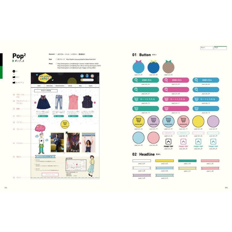 まるっとおしゃれなホームページづくり Webデザイン パーツ素材集 ボタン 背景 写真 罫線 フレーム アイコン イラスト サルトル 通販 Yahoo ショッピング