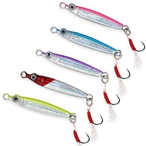 Wild Scene ワイルドシーン メタルジグ セット 3g ５個セット リヤフック 標準装備 ルアー ケース 付 マイクロジギング 内祝い