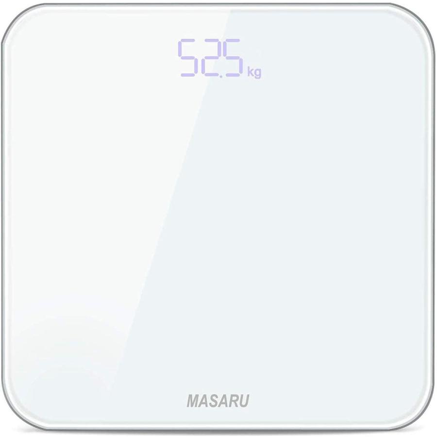 MASARU ヘルスメーター 体重計 デジタル 乗るだけ 電源自動ON/OFF バックライト付 180kgまで対応 高精度 ボディスケール（｜sarutoru｜03