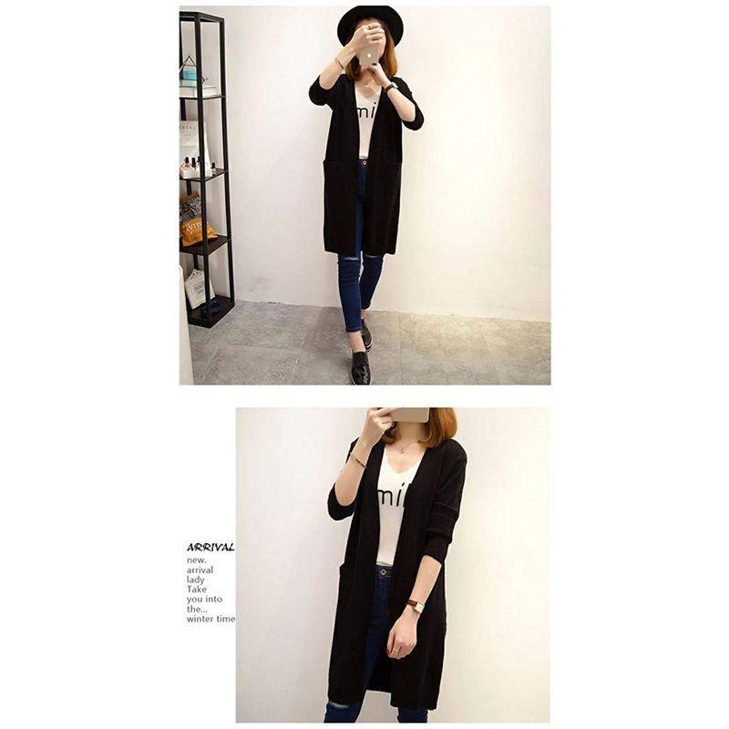 定番の中古商品 長袖 女 上着 アウトウェア ロングカーディガン S Life フリーサイズ 黒 カジュアル ファッション Ol 通勤 保温 春秋冬 その他トップス Www We Job Com