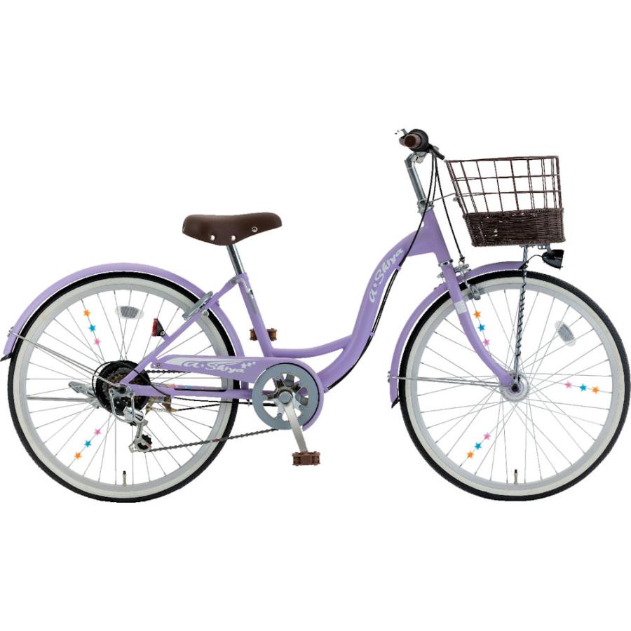 アウトレット品 22型ジュニアサイクル ギムレットジュニア 薄紫 6段変速LEDオートライト付き アウトレット品 22型ジュニアサイクル ギムレットジュニア 薄紫 6段