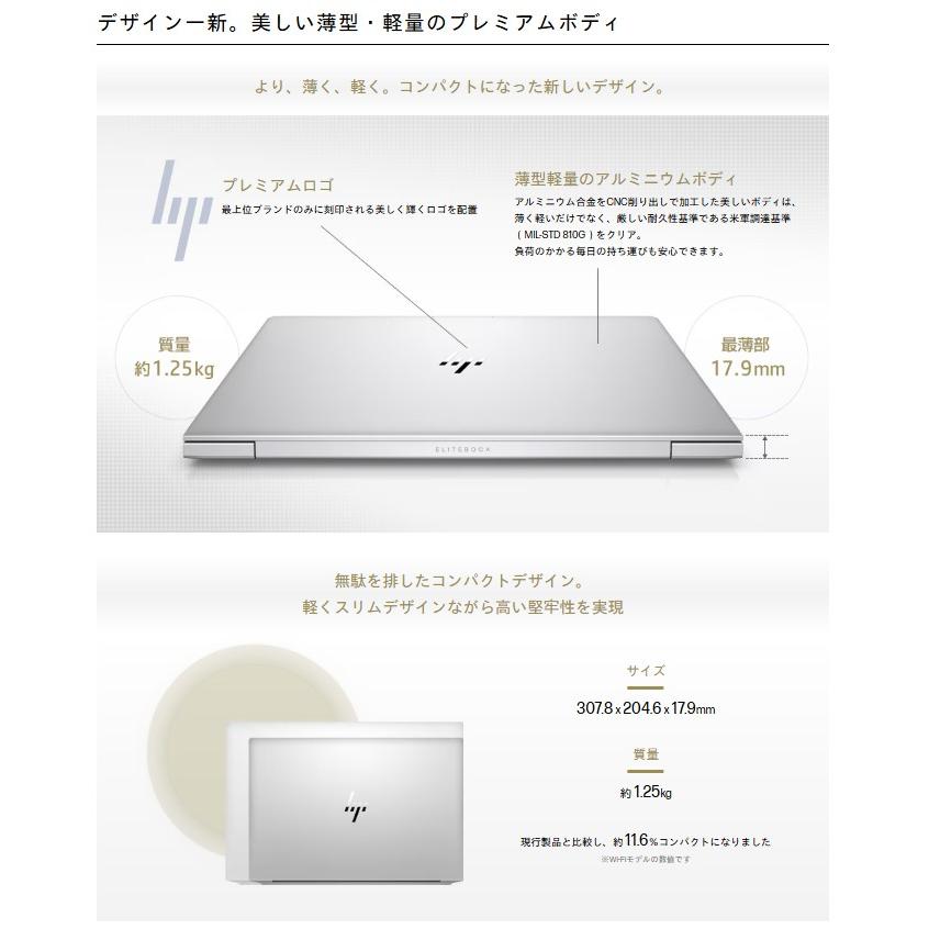 薄型☆HP 830 G7 第10世代 i5 8GB SSD256 Office EliteBook 中古 HP ELITEBOOK 830 G7 第10世代Corei5 メモリ8GB