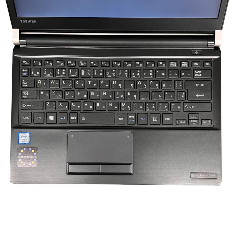 ノートパソコン ノートPC 中古パソコン 16/512 Corei5 13.3型 カメラ 高速起動SSD 第6世代 東芝 Dynabook R73 Win11 MSOffice2021 WiFi  BT 初期設定済みの画像