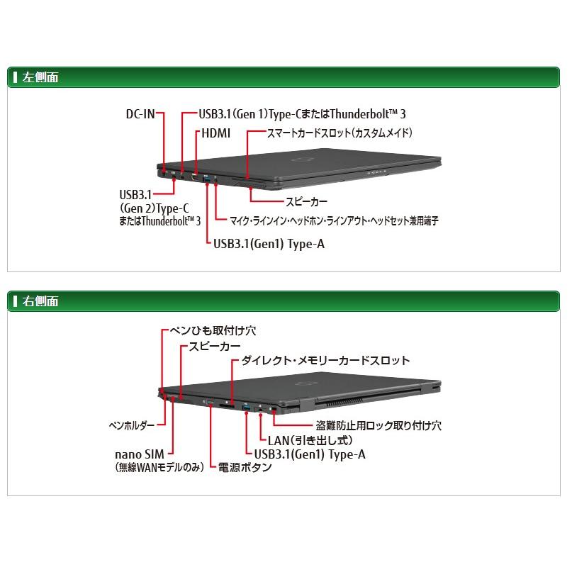 LIFEBOOK 中古 富士通 U939X/B 第8世代Corei5 メモリ4GB SSD256GB 