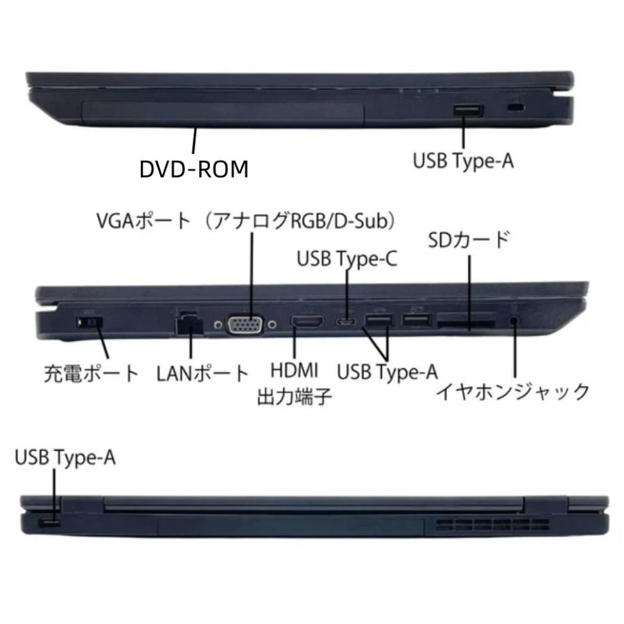 VersaPro 大画面15型 DVDROM/高速起動SSD搭載 Type-C 中古ノート