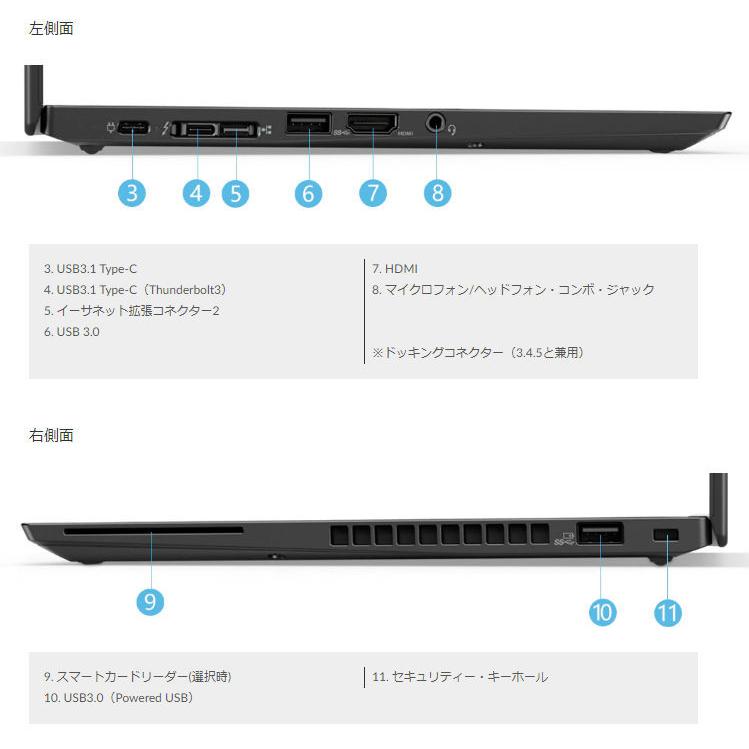 【中古訳あり】パソコン ノート Lenovo ThinkPad X280 第8世代Corei5 メモリ8GB SSD256GB  12.5型 Windows11 MicrosoftOffice2021  USB3.0 Type-C　カメラ｜sas-store｜04