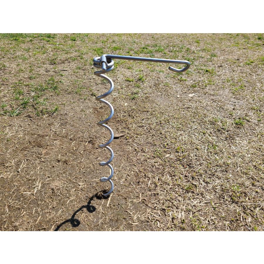 くるくるペグ フックタイプ砂用 4本セット ケース付き（サンドタイプ