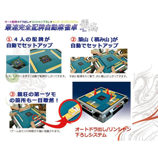 全自動麻雀卓 龍鳳CFゴールド枠 中古OH洗浄品 自動配牌ドラ出し 全自動麻雀卓 龍鳳CFゴールド枠 中古OH洗浄品 自動配牌ドラ出し