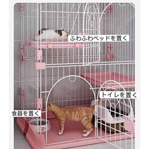 半額SALE N&Sキャットランドケージ 猫ケージ 大型 折りたたみ キャット