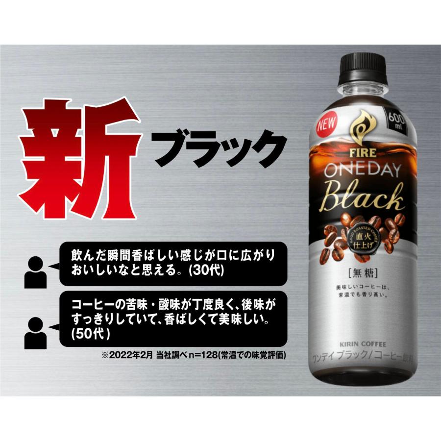 FIRE キリン ファイア ワンデイブラック600ml×24本(1ケース) コーヒー