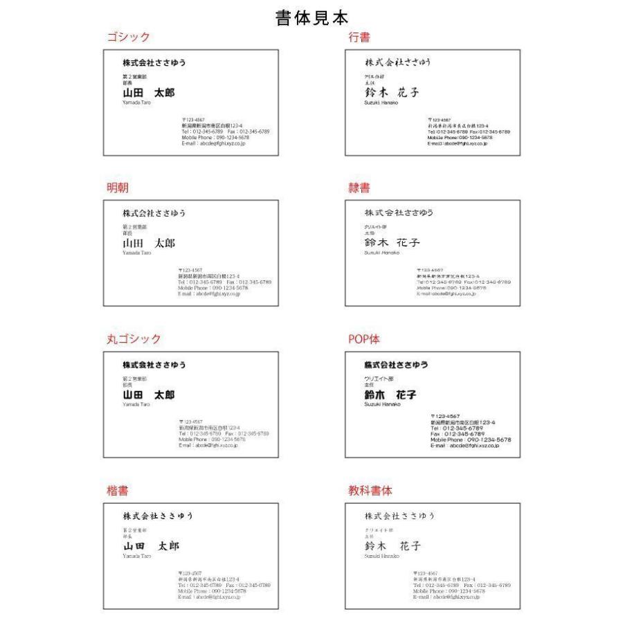 『デザイン名刺印刷』ベーシック名刺 B_025_sv 選べる7色「カラー名刺片面100枚入ケース付」テンプレートを選んで簡単名刺作成｜sasapri｜03