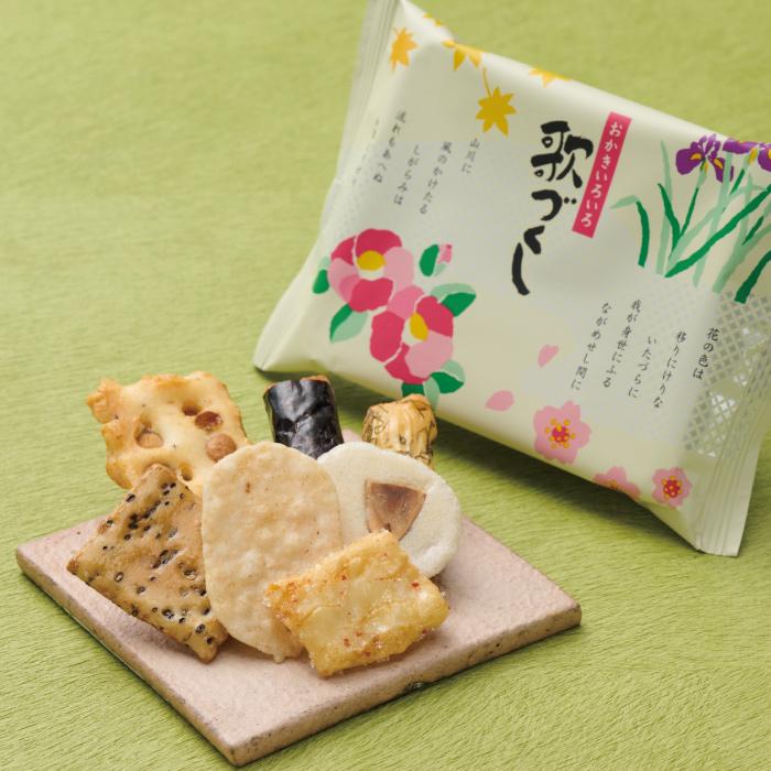 歌づくし[18g×10袋] 中元 ギフト 詰め合わせ 7種類 せんべい おかき