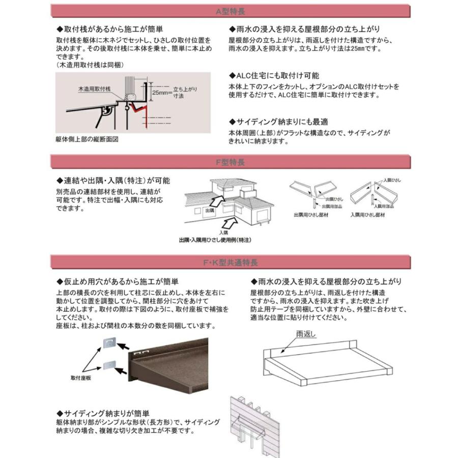 ユニットひさし　キャピアF型　16504　LIXILリクシル　遮光　窓　日よけ　庇　雨よけ　ひさし　リフォーム　DIY　サッシ　玄関　ベランダ