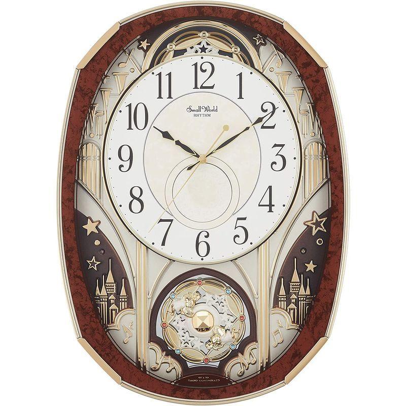 リズム(RHYTHM) 掛け時計 電波 アナログ からくり スモールワールドノエルM 30曲 メロディ 茶 Small World 4MN5 RHYTHM 掛け時計 電波 アナログ からくり スモールワールドノエルM 30曲 メロディ 茶 Small World 4MN5 サイズ