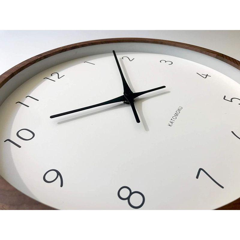【全品送料無料】 KATOMOKU muku clock 7 ウォールナット 電波時計 連続秒針 km-93RC φ306mm (電波時計)