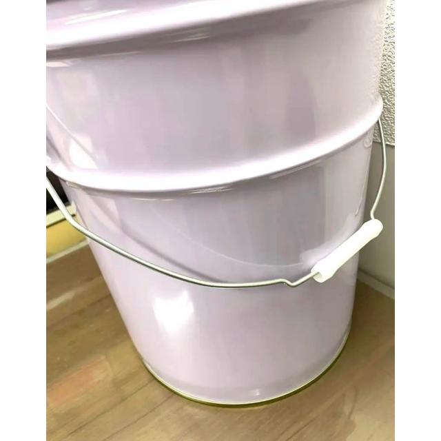 日本製 ペール缶 蓋つき 白 鉄 20L 国産 Pail-CAN 山三製缶 : 工具