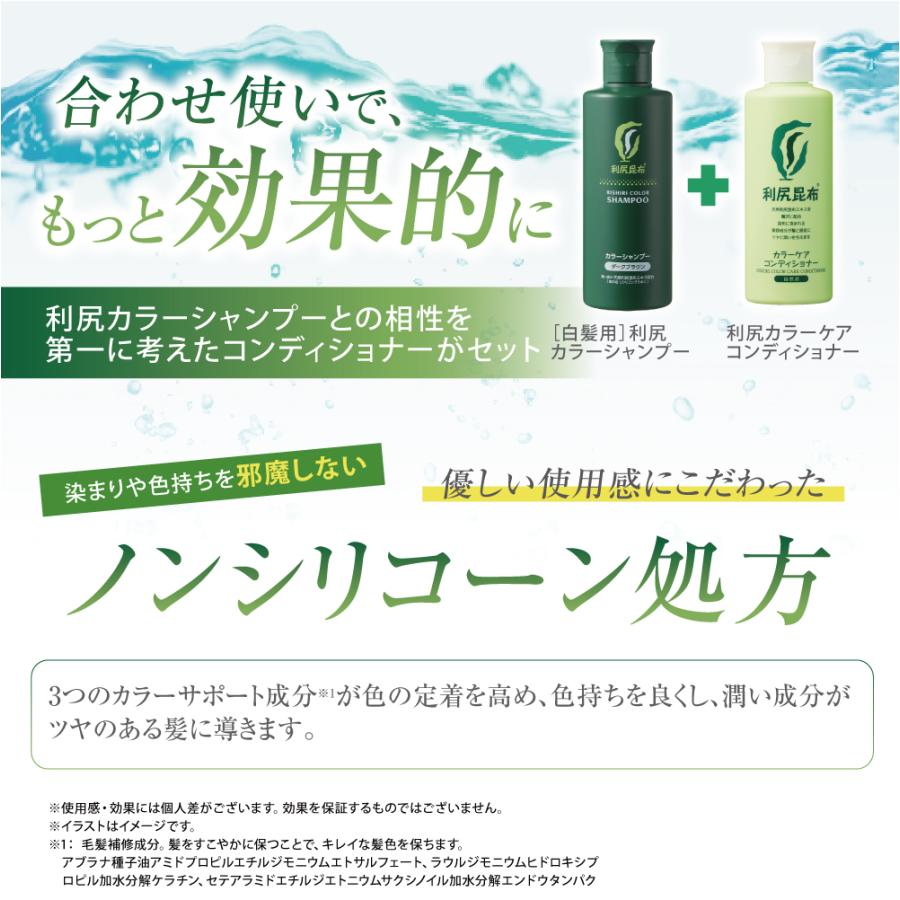 利尻昆布 利尻カラーシャンプー ブラック 4箱セット Sastty 白髪用利尻カラーシャンプー お徳用 500ml ブラック