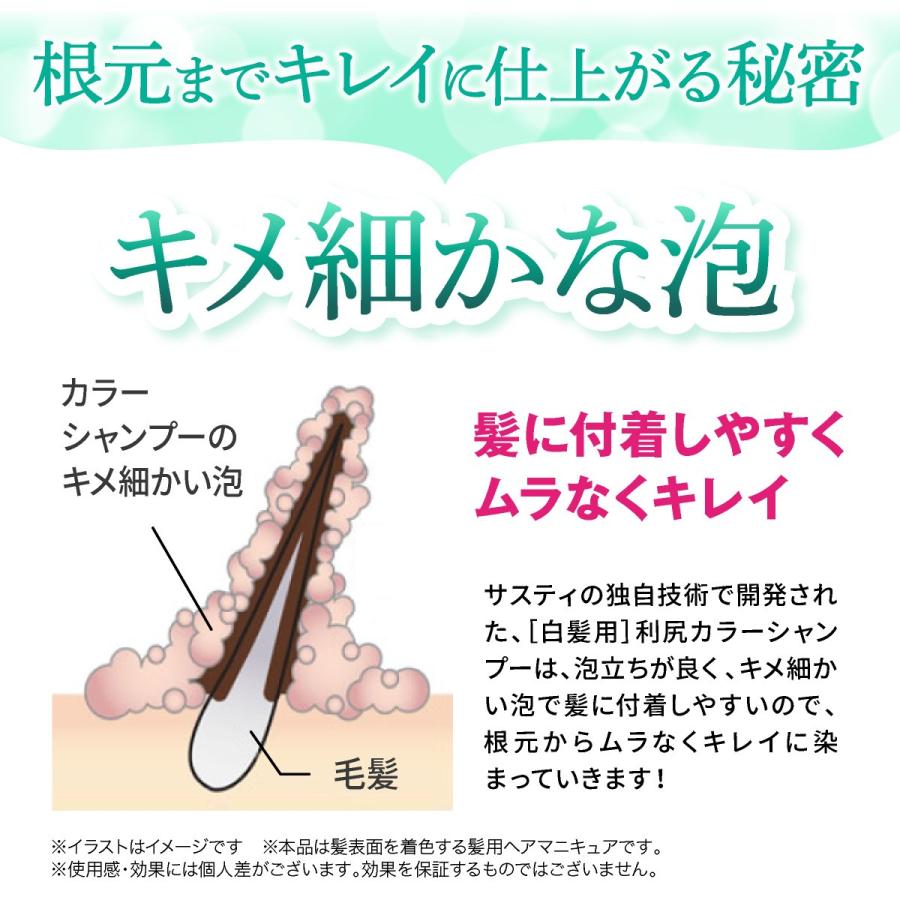 白髪用 シャンプー『無添加 白髪用 利尻カラーシャンプー お徳用500ml』（女性用 男性用 白髪染め） 送料無料｜sastty-y｜09