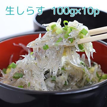 【生しらす100g×10P】生シラス 業務用  獲れたての味をご自宅にお取寄せ！静岡駿河湾産！産地直送【生しらす 送料無料】｜sasuboshi1890