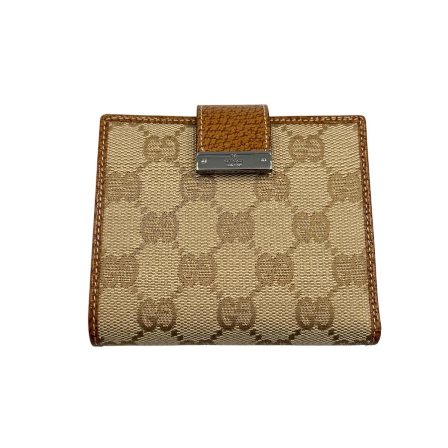 GUCCI GGキャンバス 二つ折り財布 ブラウン GUCCI（グッチ） 二つ折り財布 ミニ財布 GGキャンバス ブラウン系