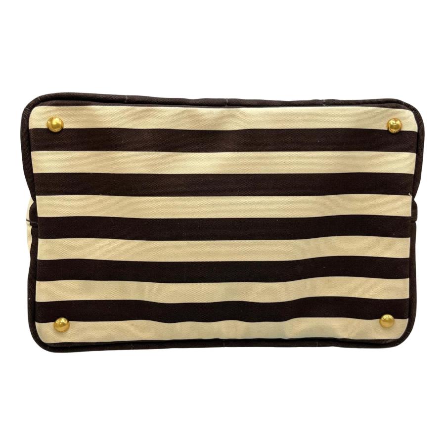 PRADA プラダ ハンドバッグ カナパ ボーダー ショルダーバッグ