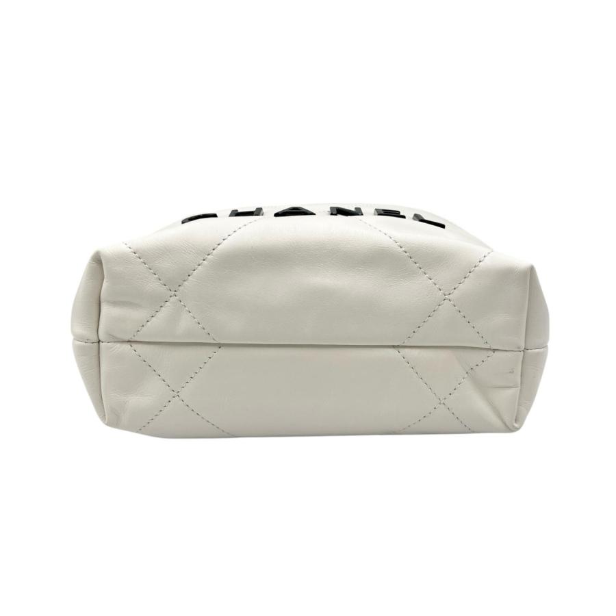 シャネル CHANEL ショルダーバッグ シャネル22 ミニ ハンドバッグ レザー ホワイト レディースの画像