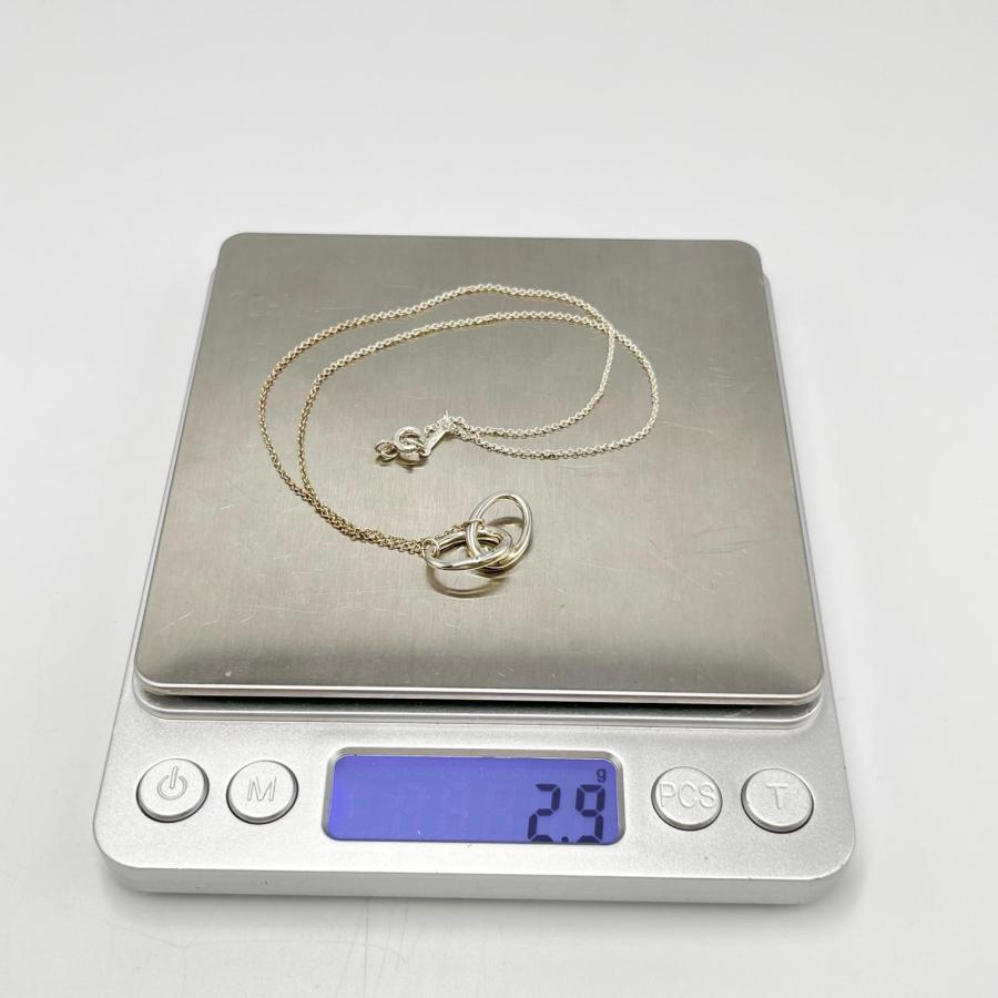 美品 Tiffany ネックレス ダブルループ シルバー 925 レディース TIFFANY&Co. ティファニー ネックレス ダブルループ シルバー925