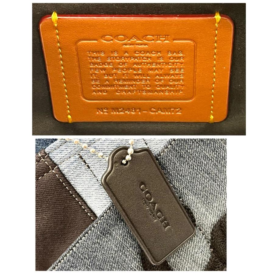 【並行輸入品】 コーチ COACH ハンドバッグ カーゴ トート バッグ・パッチワーク 2wayショルダー CAM72IHDEI デニム ブルー系 レディースの画像