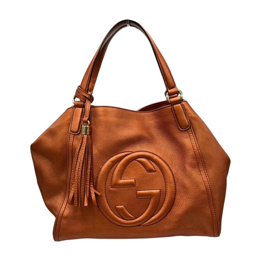 美品　GUCCI ハンドバッグ　ソーホー　オレンジ　レザー　グッチ GUCCI グッチ ハンドバッグ ソーホー レザー オレンジ レディース