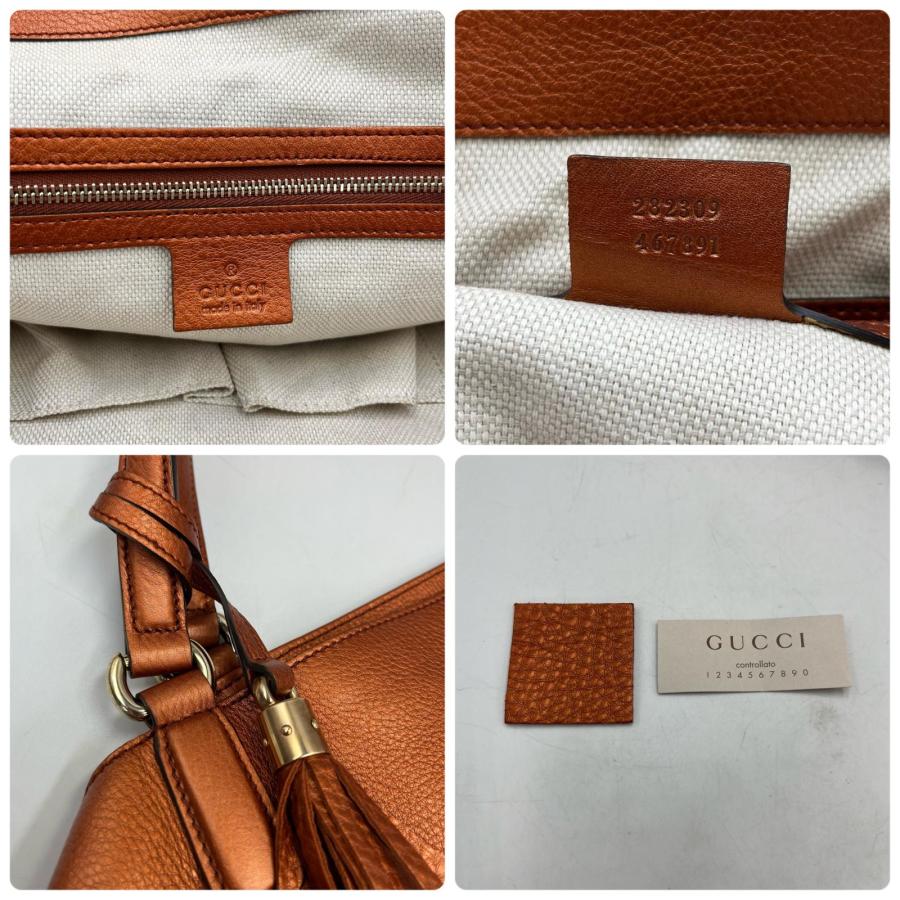 GUCCI グッチ ハンドバッグ ソーホー レザー オレンジ レディース