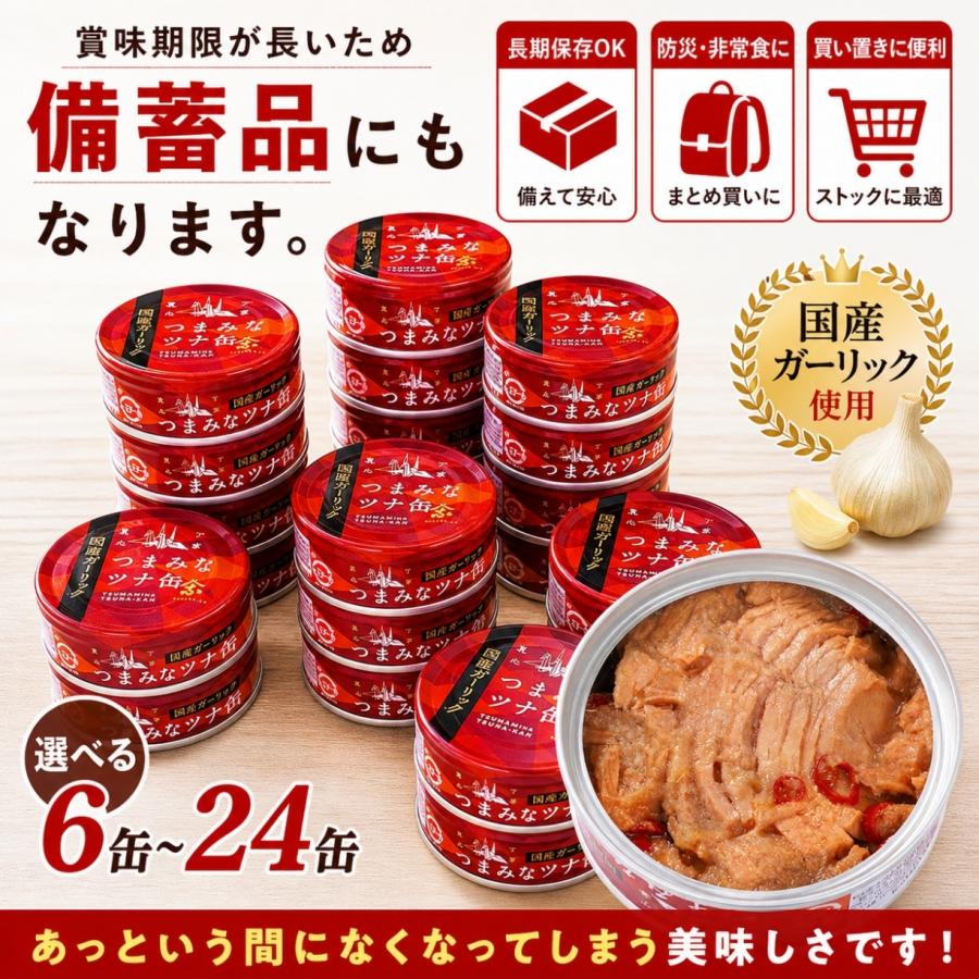 送料無料(本州のみ)「焼津特産 ガーリックツナ 1箱 24缶入」缶詰