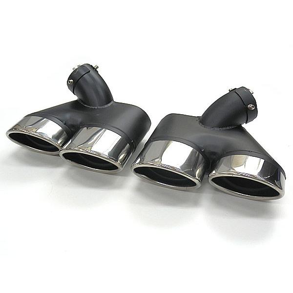 W211 E320 E350 クロームメッキ AMGルック ダブル マフラー | 