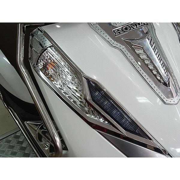 LEAD125 リード125 JF45 メッキ フロント ウィンカー カバー