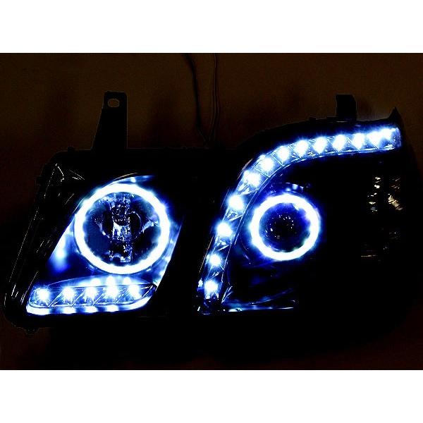 ランクル シグナス ヘッドライト LEDイカリング アウディ 風 LED