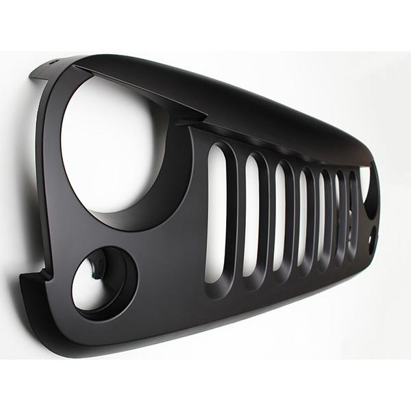 ジープ ラングラー JK 2007〜 バッドフェイスグリル カラー 無塗装 艶