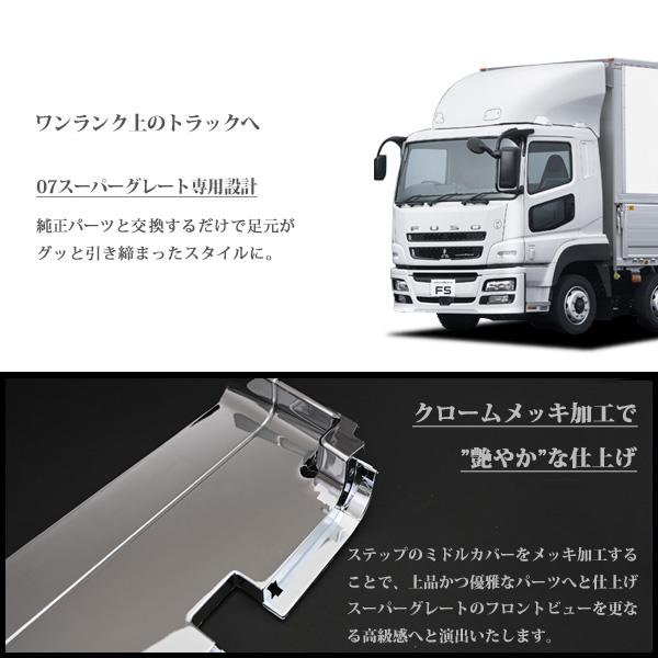 三菱ふそう 07 スーパーグレート メッキ ステップ ミドル 左右セット