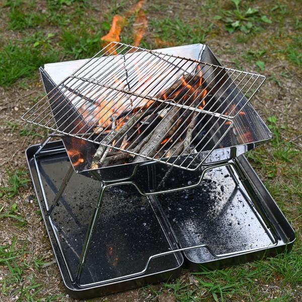 焚き火台 ソロ アウトドア キャンプ コンパクト 軽量 焚火台 クッカー 折りたたみ 用品 道具 おすすめ ランキング 一式 セット 人気 鉄板 コンロ 一式 Sasukeproject 通販 Yahoo ショッピング