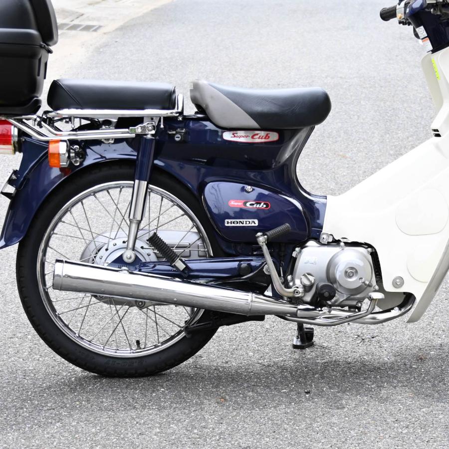 スーパーカブ カブ マフラー メッキ メガホンマフラー バイク レトロ