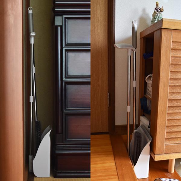 ほうき ちりとり セット シンプルな デザイン おしゃれ ホワイト ホウキ 室内 玄関 掃除 コンパクト 暮らしを 綺麗に 便利な 自立式 アイディア 商品 Sasukeproject 通販 Yahoo ショッピング