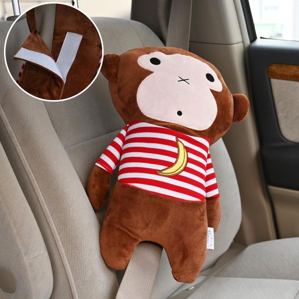 シートベルト クッション もんきー シートベルトカバー 子供 かわいい キャラクター ぬいぐるみ アニマル サル 簡単 取付け 雑貨 カー用品 内装 Sasukeproject 通販 Yahoo ショッピング