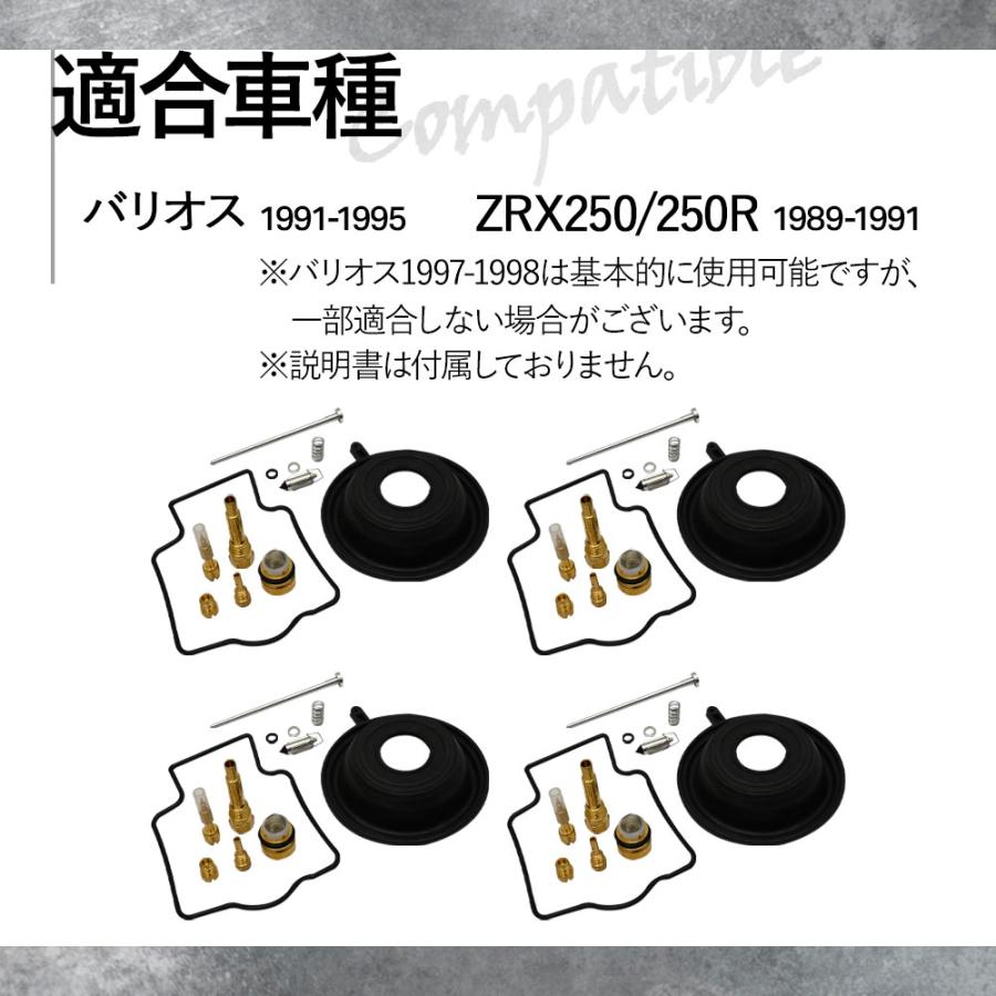 バリオス ZXR250 ZXR250R キャブレター リペア キット オーバーホール